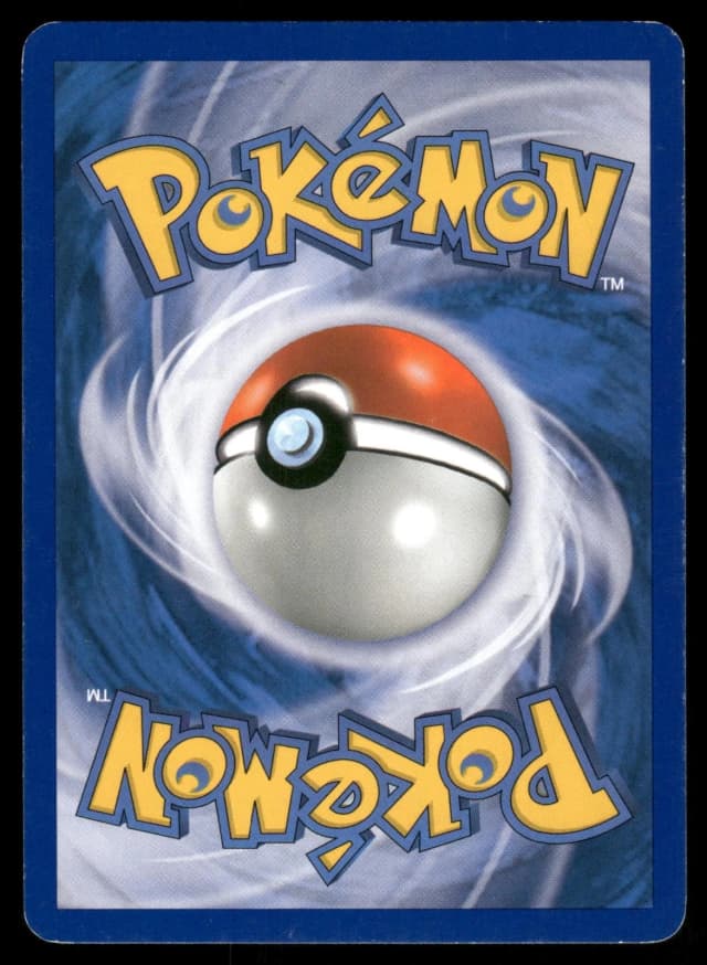 Heavily Played condition Pokemon card example showing frayed corners and deep surface wear