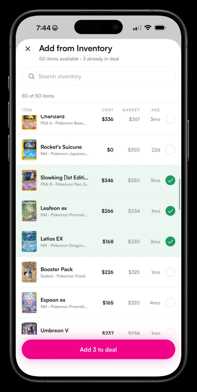 One card inventory synced across marketplaces