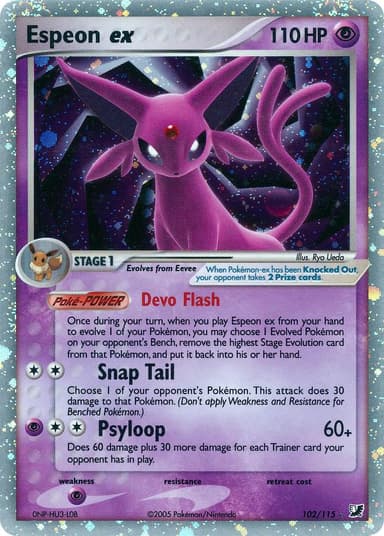 Espeon EX Pokemon Unseen Forces