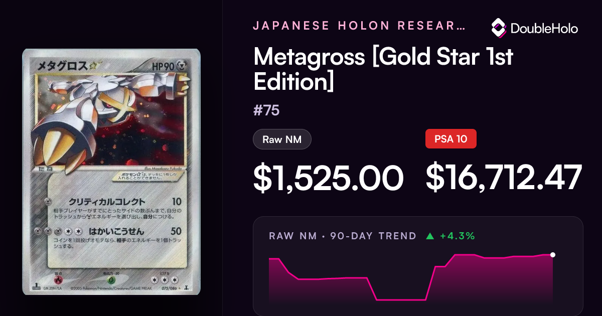 Metagross [Gold Star 1st Edition] - Japanese Holon Research #75