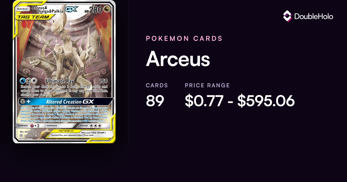 Arceus Pokemon Cards: Prices & Values - VSTAR, V, GX