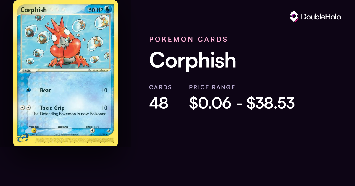 Corphish Pokemon Cards: Prices & Values | DOUBLE HOLO