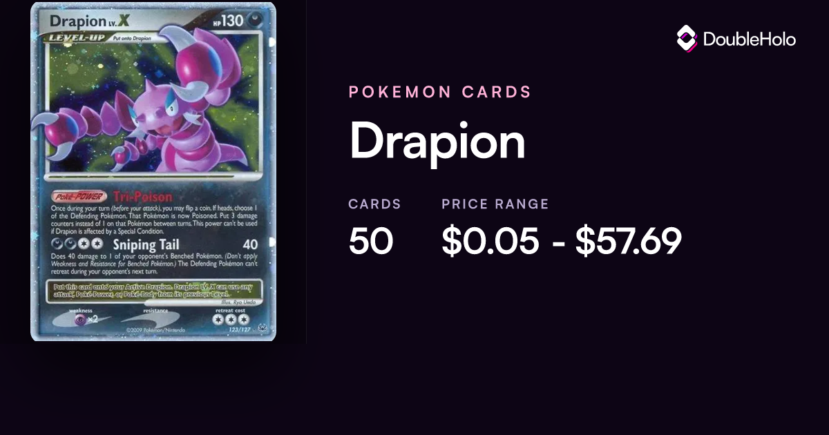 Drapion Pokemon Cards: Prices & Values - V, VSTAR | DOUBLE HOLO