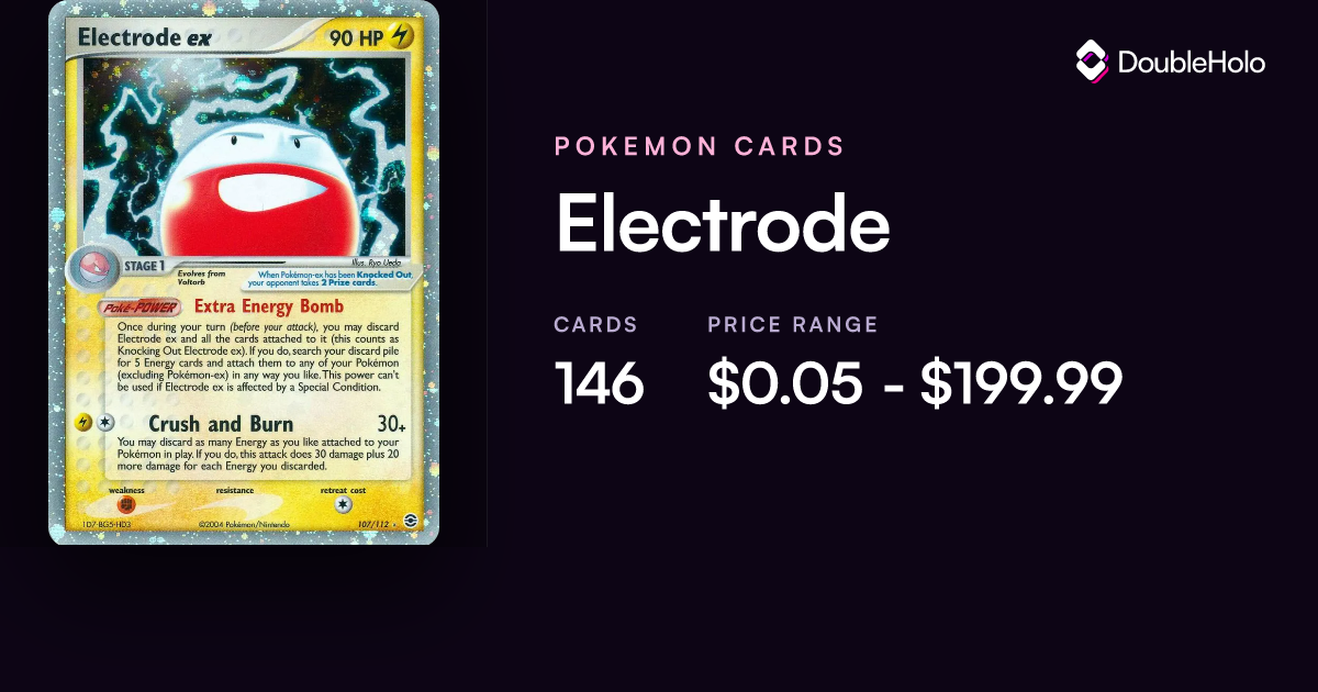 Electrode Pokemon Cards: Prices & Values - GX, V, EX