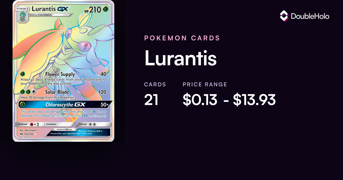 Lurantis Pokemon Cards: Prices & Values - GX, EX | DOUBLE HOLO