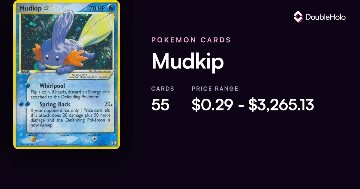 Mudkip Pokemon Cards: Prices & Values | DOUBLE HOLO