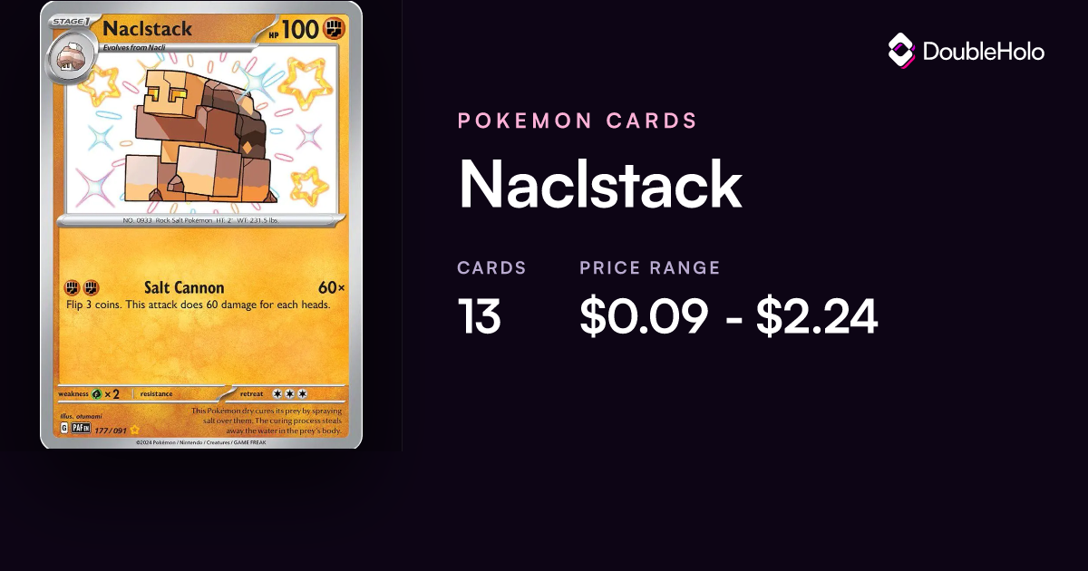 Naclstack Pokemon Cards: Prices & Values | DOUBLE HOLO