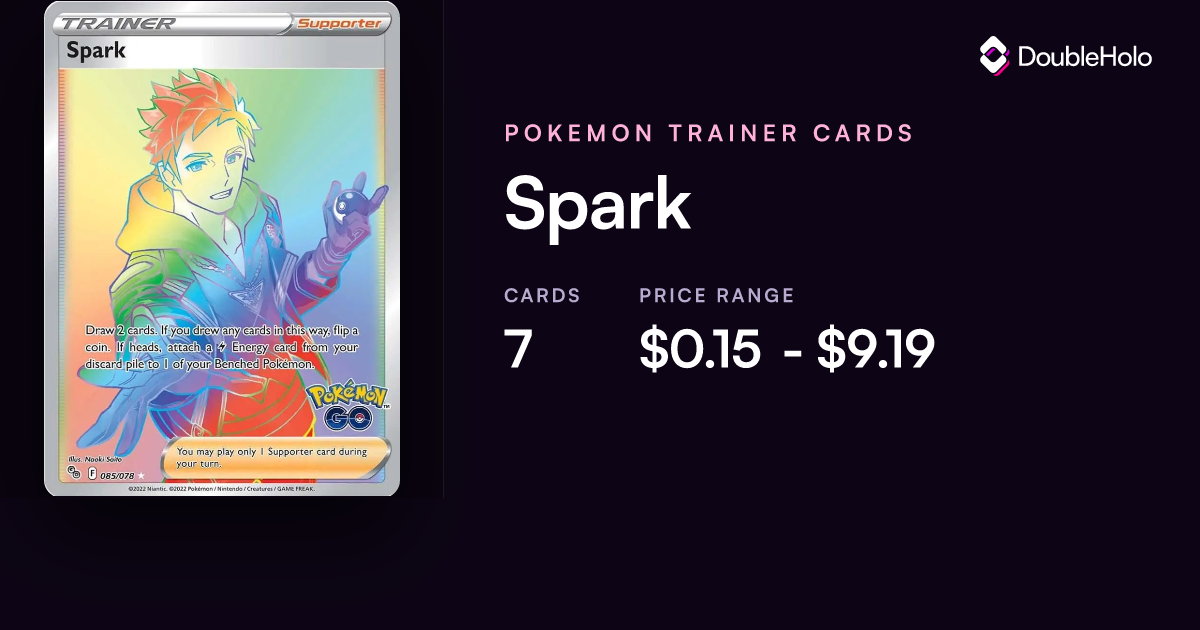 Spark Pokemon Cards - Value and Prices | DOUBLE HOLO