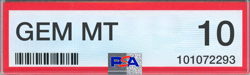 PSA 10 label
